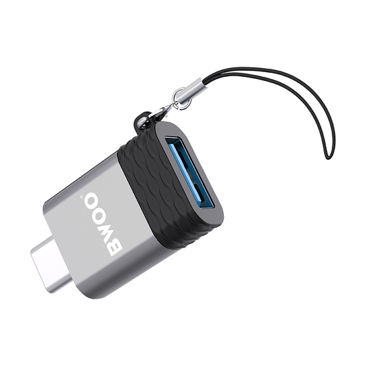 Adaptador OTG USB-A - USB-C BWOO BZ-35, Cinzento