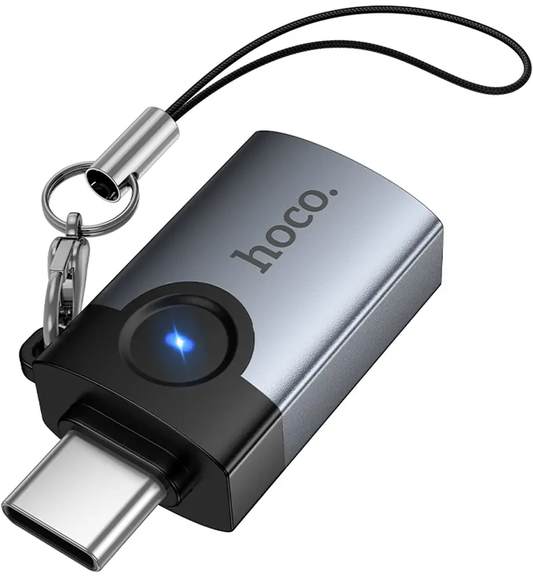 Adaptador OTG USB-C - USB-A HOCO UA46C, Cinzento
