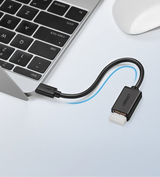 Adaptador OTG USB-C para USB-A UGREEN US154, Preto 