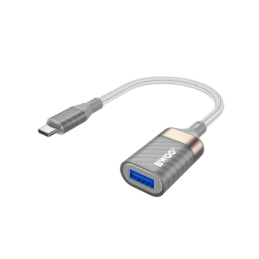 Adaptador OTG USB-C - USB-A BWOO BZ69, Cinzento