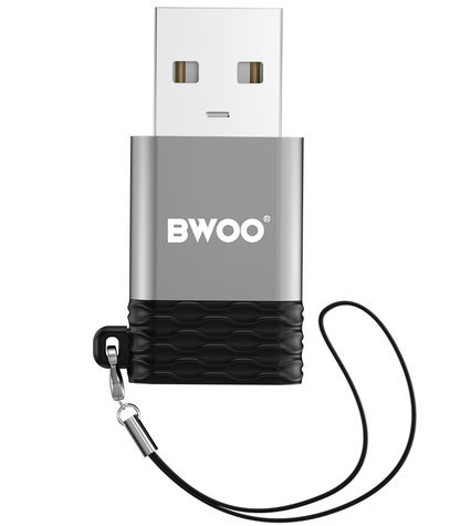Adaptador de Dados e Carregamento USB-C - USB-A BWOO BZ-38, Cinzento