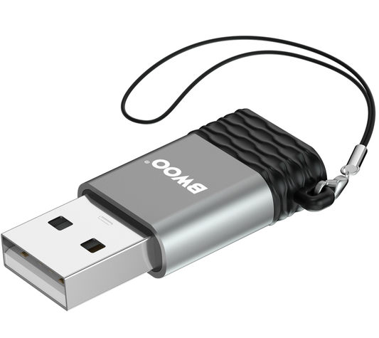 Adaptador de Dados e Carregamento USB-C - USB-A BWOO BZ-38, Cinzento