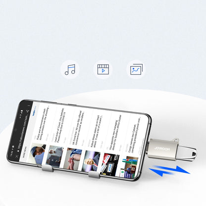Adaptador OTG USB-C - USB-A Joyroom S-H151, Prateado
