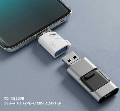 Adaptador OTG USB-C - USB-A XO Design NB256B, Branco