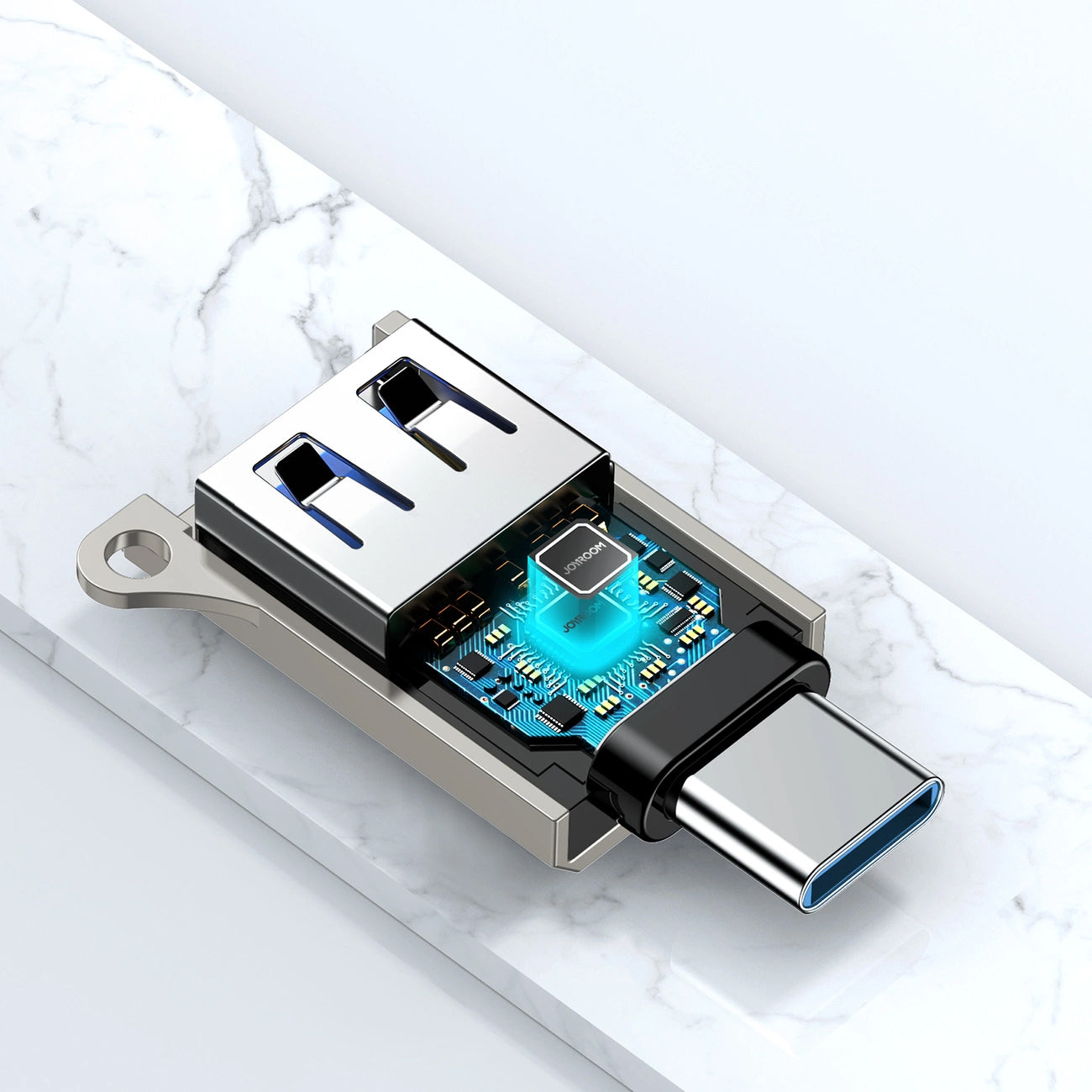 Adaptador OTG USB-C - USB-A Joyroom S-H151, Prateado
