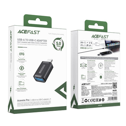 Adaptador OTG USB-C - USB-A Acefast J1, Preto