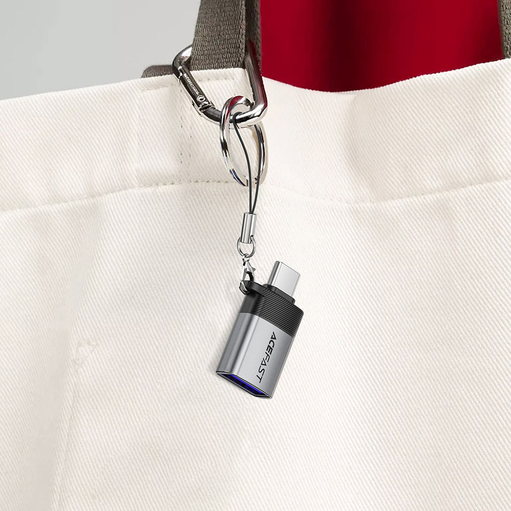 Adaptador OTG USB-C - USB-A Acefast J7, Cinzento