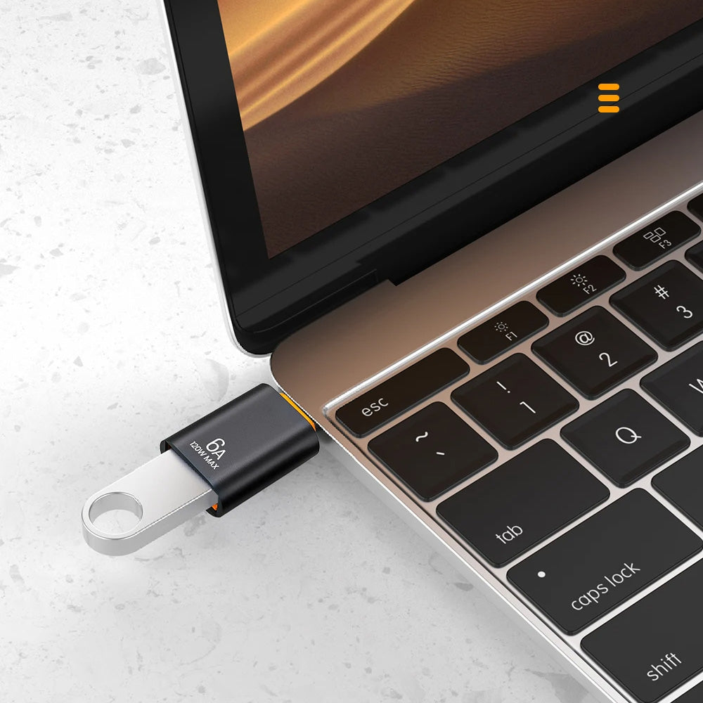 Adaptador OTG USB-C - USB-A Techsuit A2 HyperPort, Preto Laranja