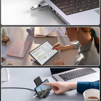 Adaptador OTG USB-C - USB-A Techsuit A8 SlateVolt, Cinzento