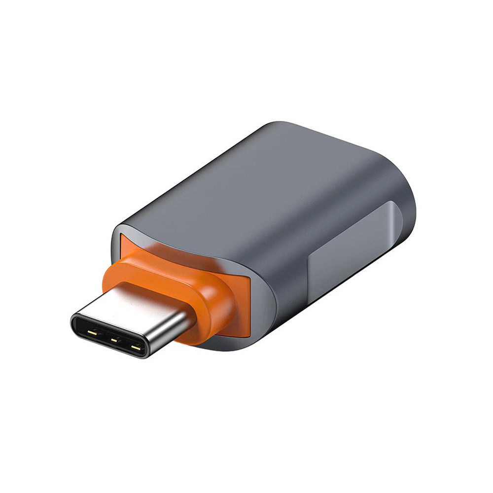 Adaptador OTG USB-C - USB-A Techsuit A9 SlateVolt, Cinza Laranja