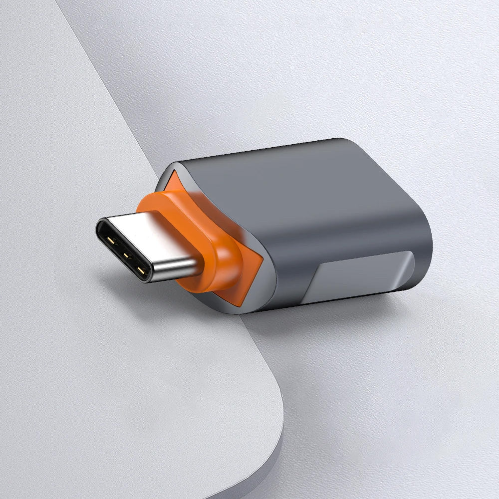 Adaptador OTG USB-C - USB-A Techsuit A9 SlateVolt, Cinza Laranja