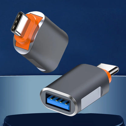 Adaptador OTG USB-C - USB-A Techsuit A9 SlateVolt, Cinza Laranja