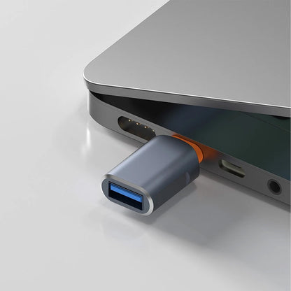Adaptador OTG USB-C - USB-A Techsuit A9 SlateVolt, Cinza Laranja