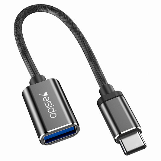 Adaptador OTG USB-C - USB-A Yesido GS01, Preto