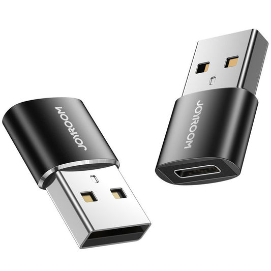 Adaptador de Dados e Carregamento USB-C - USB-A Joyroom S-H152, Conjunto de 2 peças, Preto