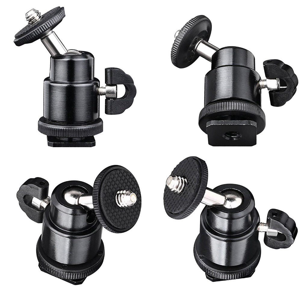 Adaptador Sapata Fria Cold Shoe - 1/4 polegadas Techsuit BH-2, Preto