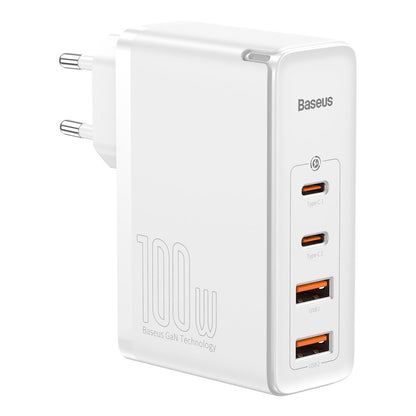 Carregador de rede Baseus GaN2 Pro, 100W, 3A, 2 x USB-A - 2 x USB-C, branco CCGAN2P-L02