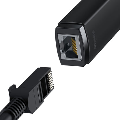 Adaptador de rede Baseus Lite, USB-C - RJ45, Preto WKQXX000301 