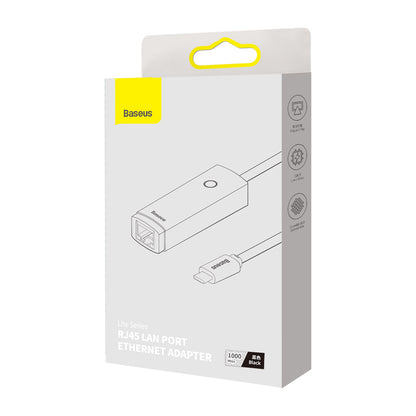 Adaptador de rede Baseus Lite, USB-C - RJ45, Preto WKQXX000301 