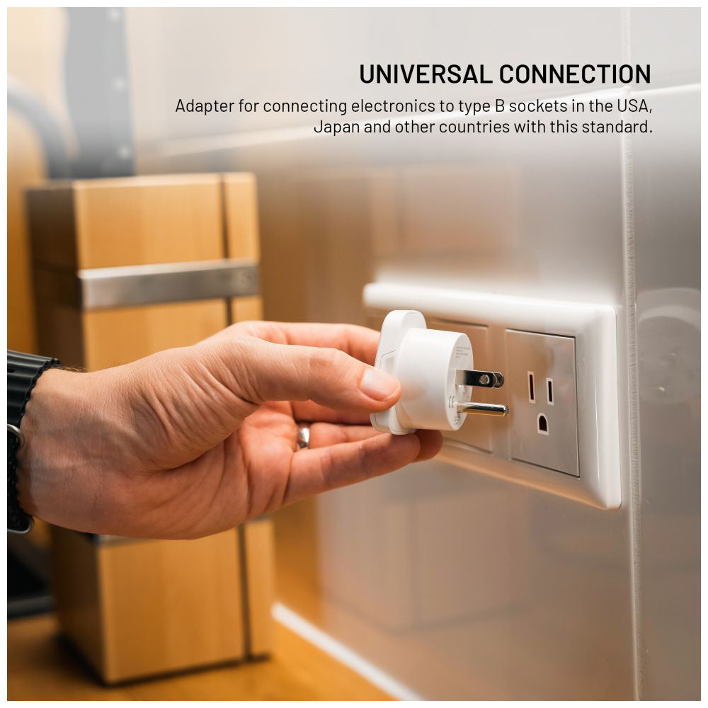 Adaptador de Rede Fixed EU / UK / USA - US, Branco