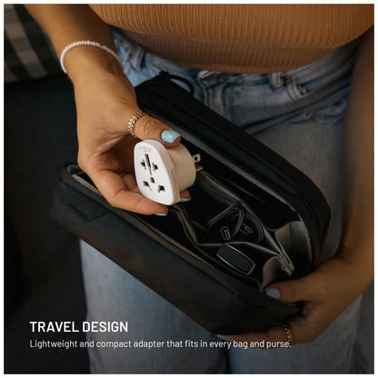 Adaptador de Rede Fixed EU / UK / USA - US, Branco