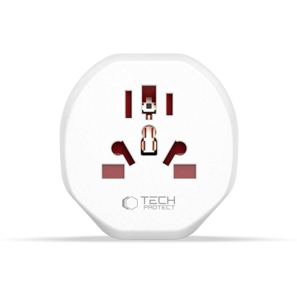 Adaptador de rede Tech-Protect US / UK / AU / AU / FI / CN - Europa, branco 