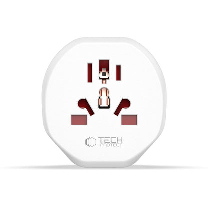 Adaptador de rede Tech-Protect US / UK / AU / AU / FI / CN - Europa, branco 