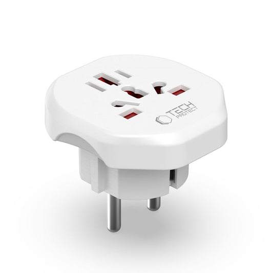 Adaptador de rede Tech-Protect US / UK / AU / AU / FI / CN - Europa, branco 