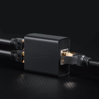 Adaptador de Rede UGREEN CM210, RJ45 - 2 x RJ45, Preto