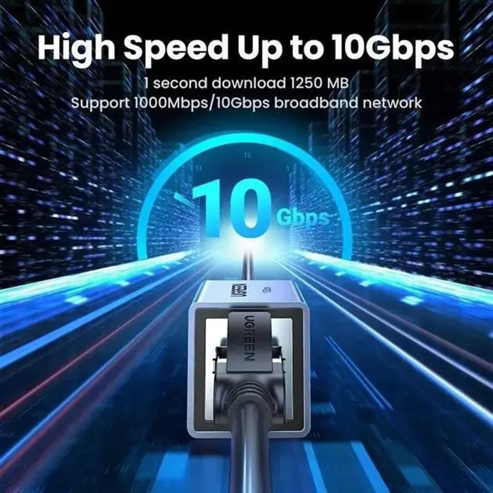 Adaptador de Rede UGREEN NW261, RJ45 - RJ45, Preto