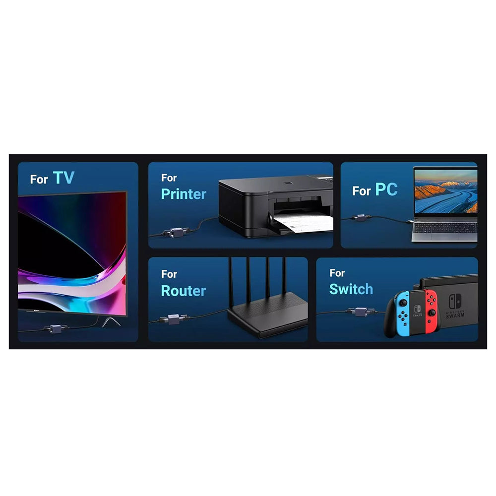 Adaptador de Rede UGREEN NW261, RJ45 - RJ45, Preto