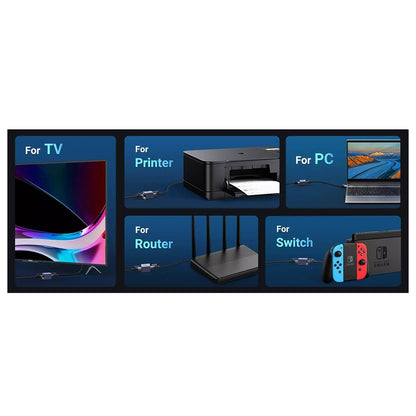 Adaptador de Rede UGREEN NW261, RJ45 - RJ45, Preto