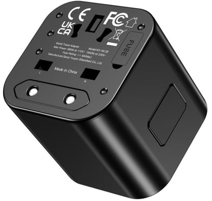 Adaptador de Rede XO Design WL28 Travel US / UK / AU / CN / EU, Preto