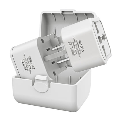 Adaptador de Rede Yesido MC25 Travel CN/ US / EU / UK, Branco