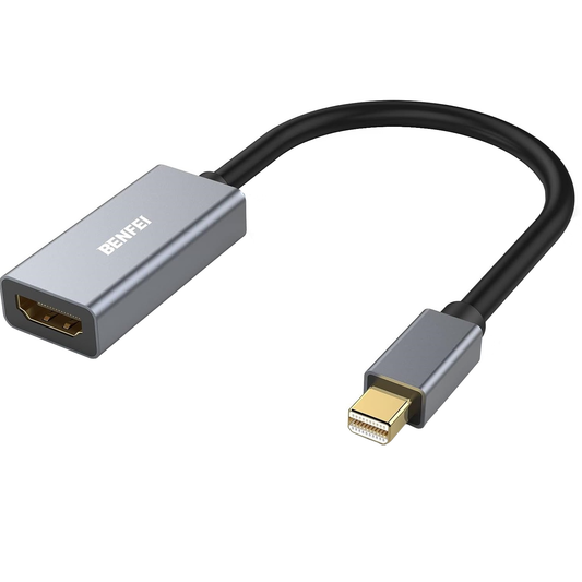Adaptador de Vídeo Benfei, MiniDisplayPort - HDMI, Cinzento