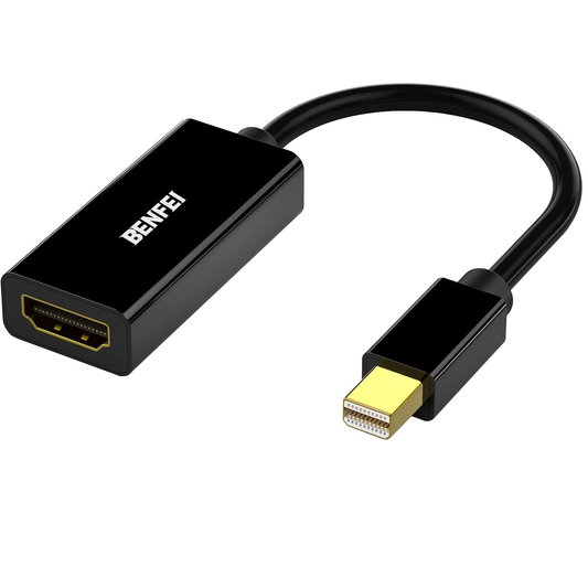 Adaptador de Vídeo Benfei, MiniDisplayPort - HDMI, Preto