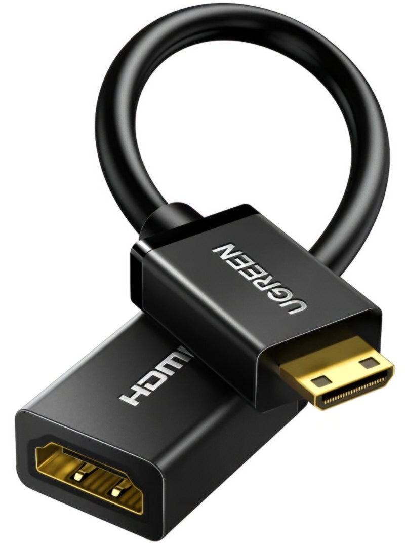 Adaptador de Vídeo UGREEN 20137, miniHDMI - HDMI, 4K, Preto