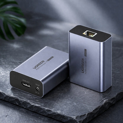 Adaptador de Vídeo UGREEN CM455 (20519EU), HDMI - RJ45, 1080P, Cinzento