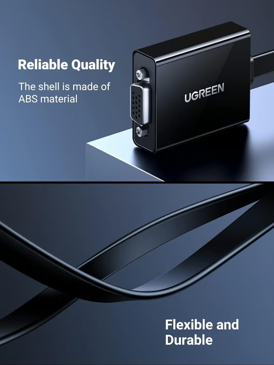 UGREEN CM611 Video Adapter (90813), HDMI - VGA, 1080P, Black