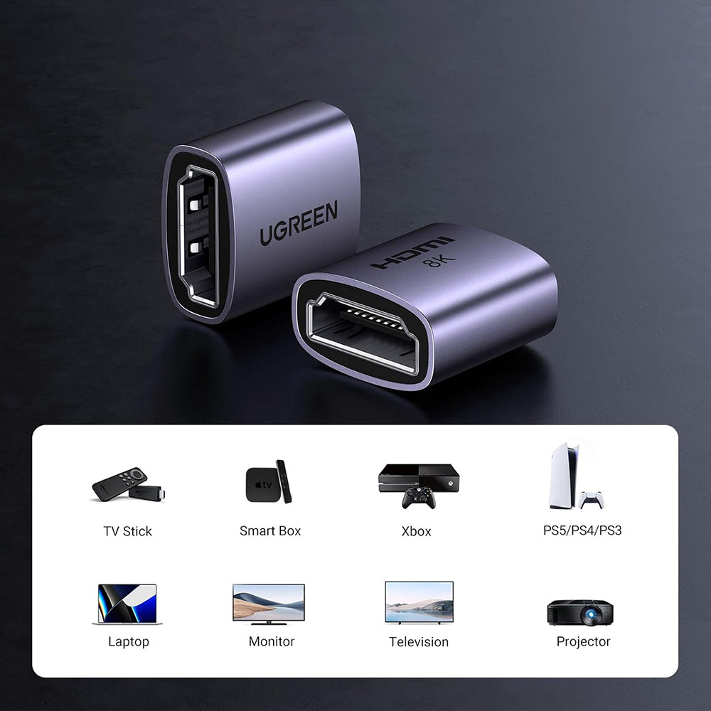 Adaptador de Vídeo UGREEN HD159 (90592), HDMI - HDMI, 8K, Cinzento