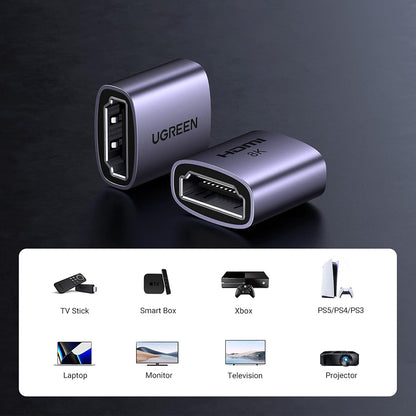Adaptador de Vídeo UGREEN HD159 (90592), HDMI - HDMI, 8K, Cinzento