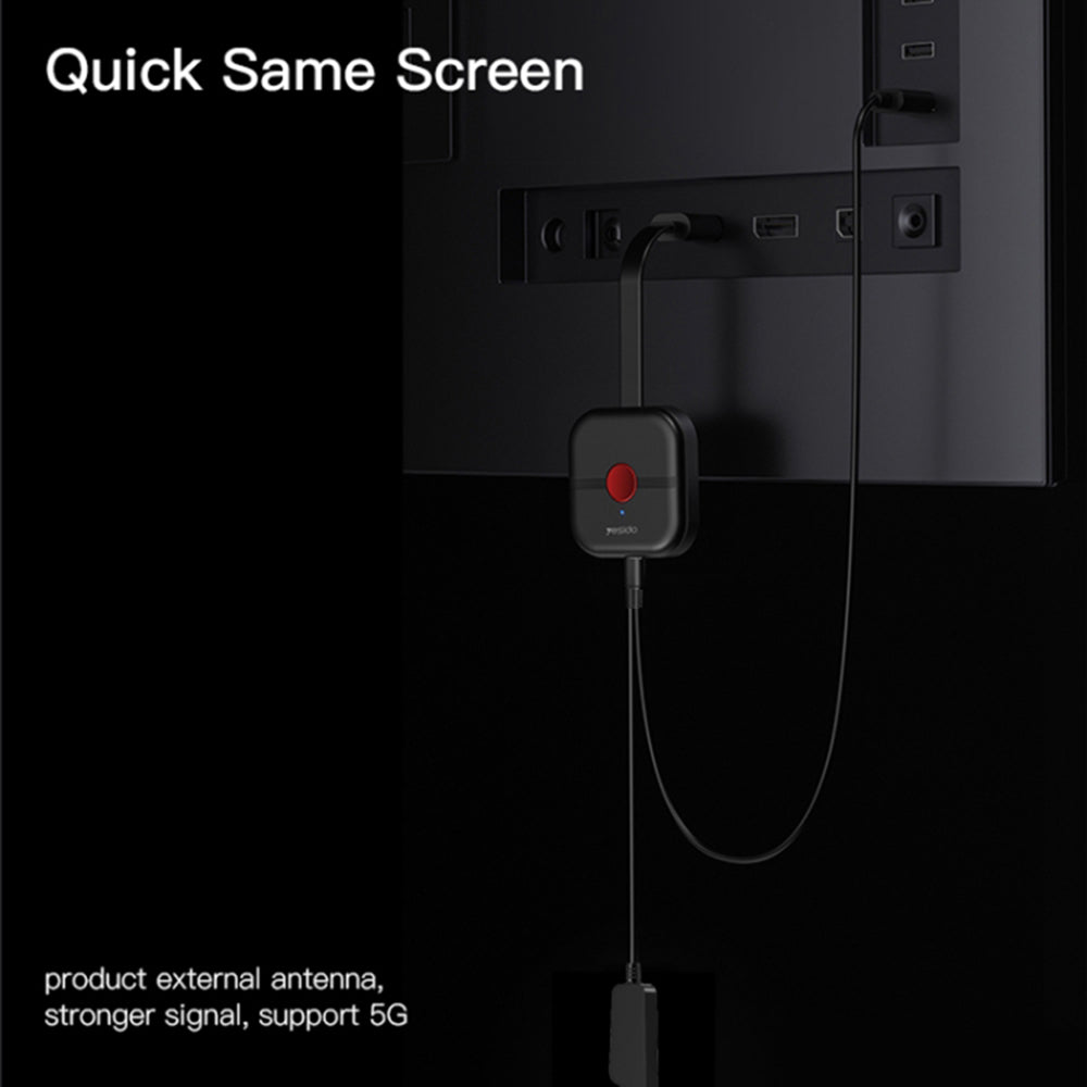 Adaptador Wireless Multimedia Yesido TV10, Preto