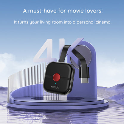 Adaptador Wireless Multimedia Yesido TV10, Preto