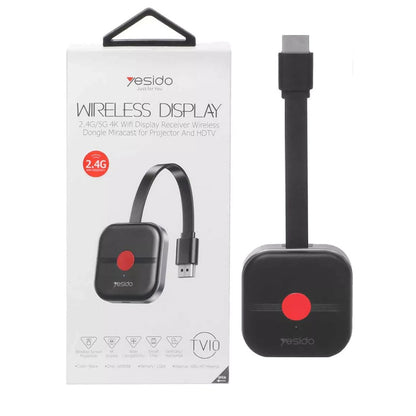 Adaptador Wireless Multimedia Yesido TV10, Preto