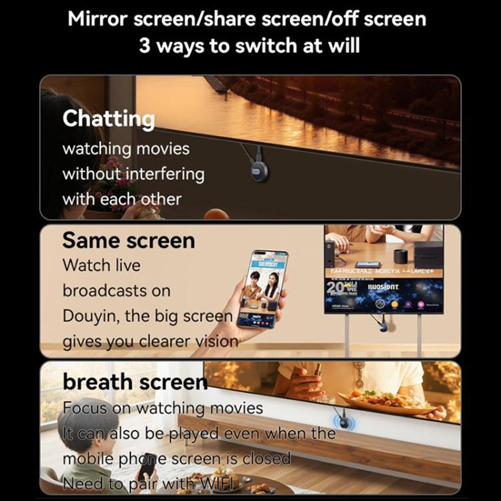 Adaptador Wireless Multimédia Yesido TV15, Cinzento