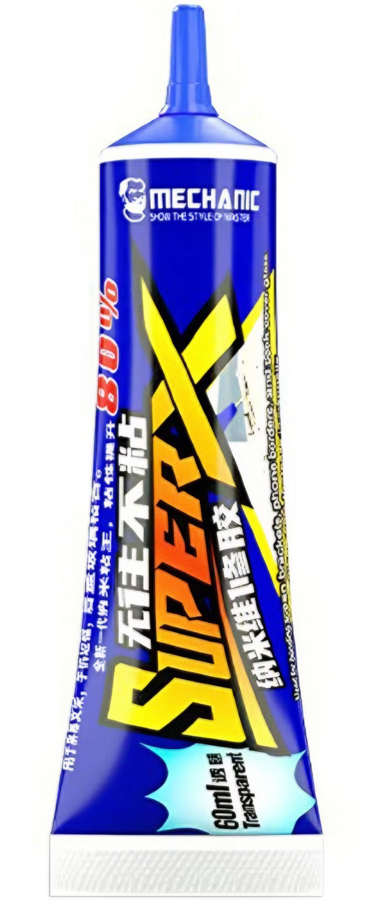 Cola Líquida Mechanic Super X, 60ml, Transparente
