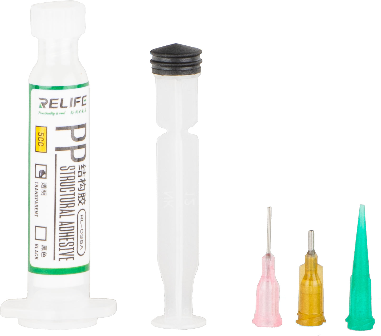 Cola Líquida Relife RL-035A PP, Tipo Seringa, 5ml, Transparente