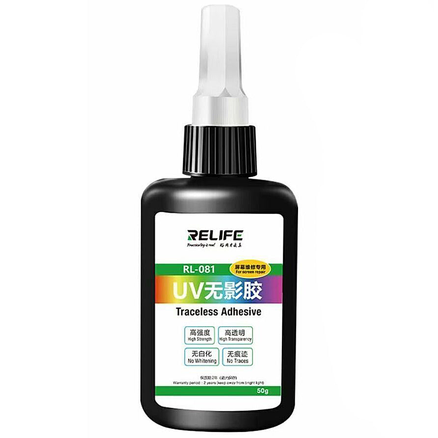 Cola Líquida UV Relife RL-081 para Filme de Proteção de Vidro UV, 50ml