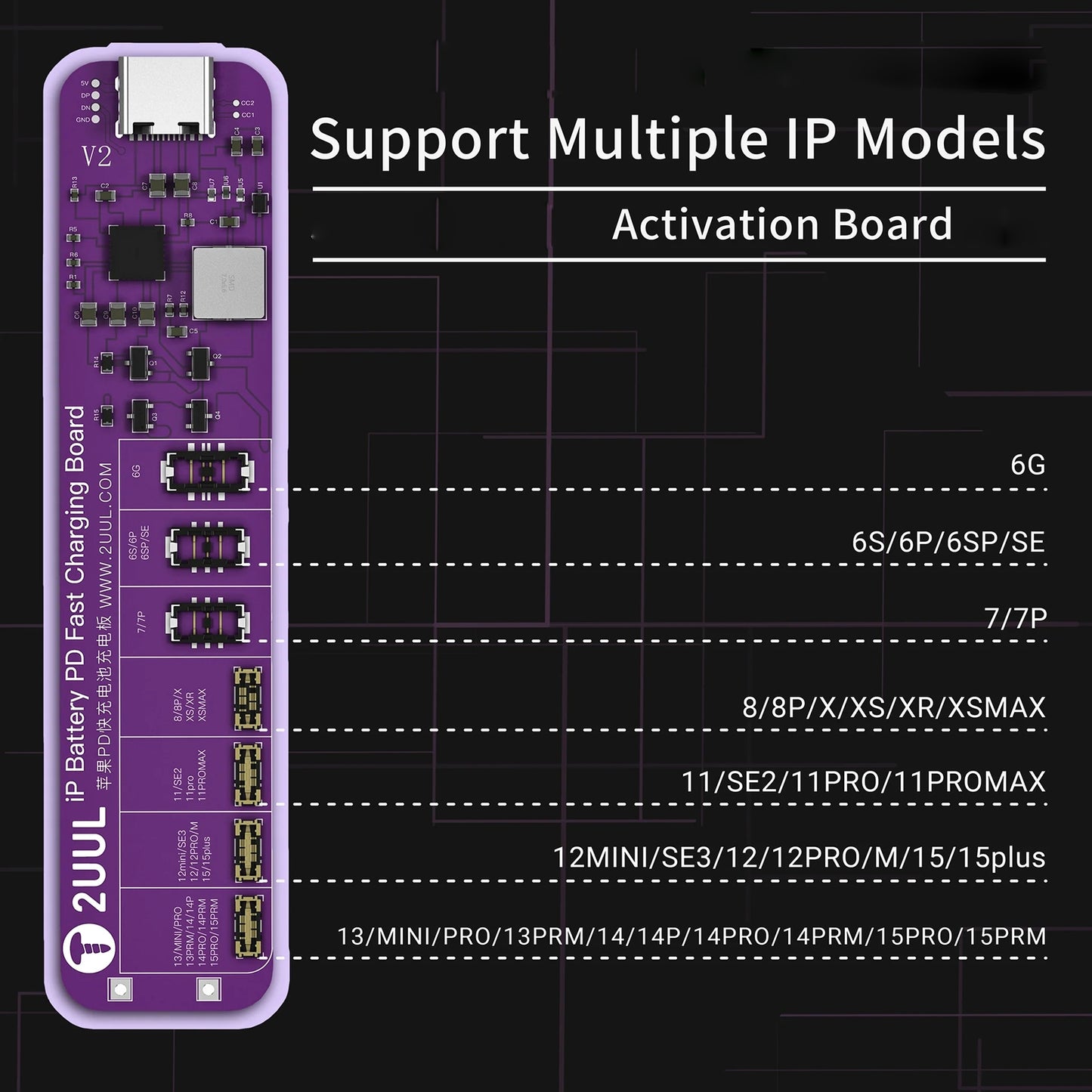 Alimentador Placa 2UUL BT01 para Apple iPhone 6 - Série 15 Pro Max