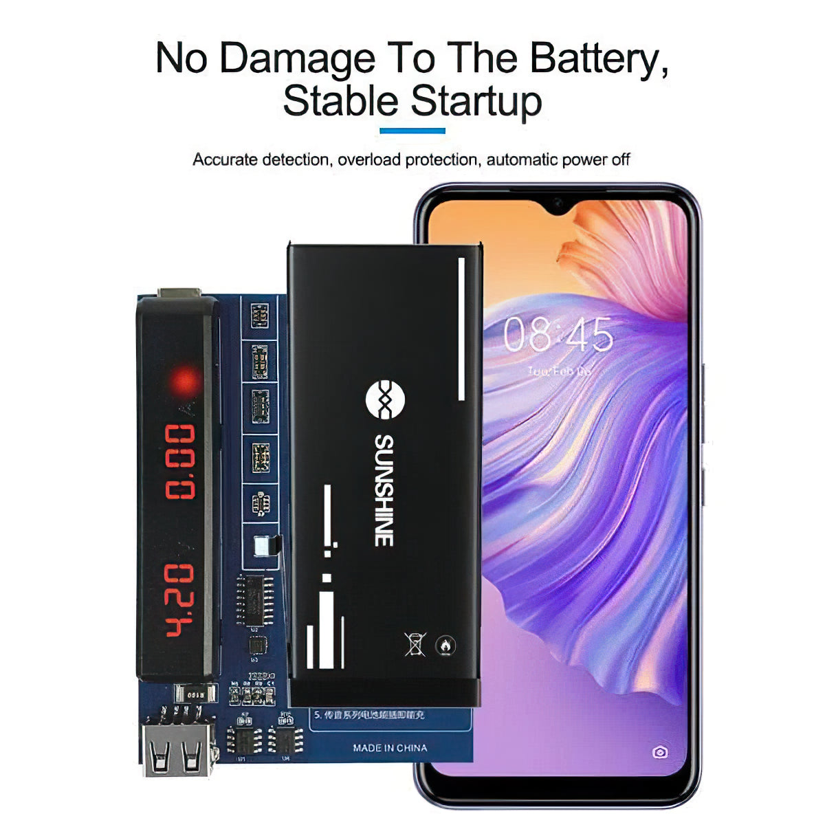 Carregador de Placa Sunshine SS-904B para TECNO / Infinix / Itel Series, 2 em 1